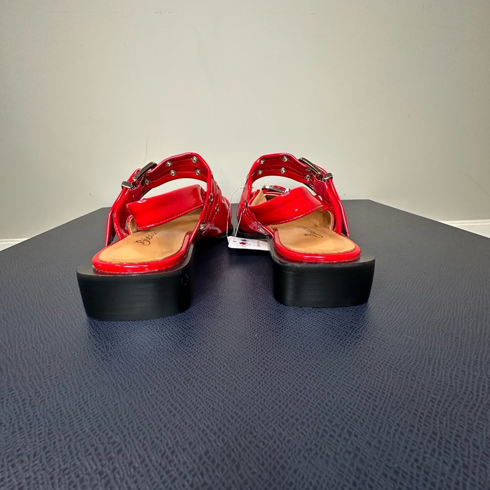 NWT Red Patent Leather Ballet Slingback Women's Shoes - Picture 6 of 7